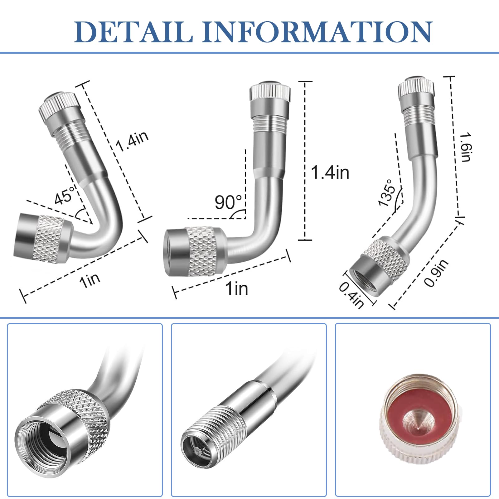 4x Extension De La Valve Du Pneu Double Camion Autobus Adaptateur avec Pinces - Auto
