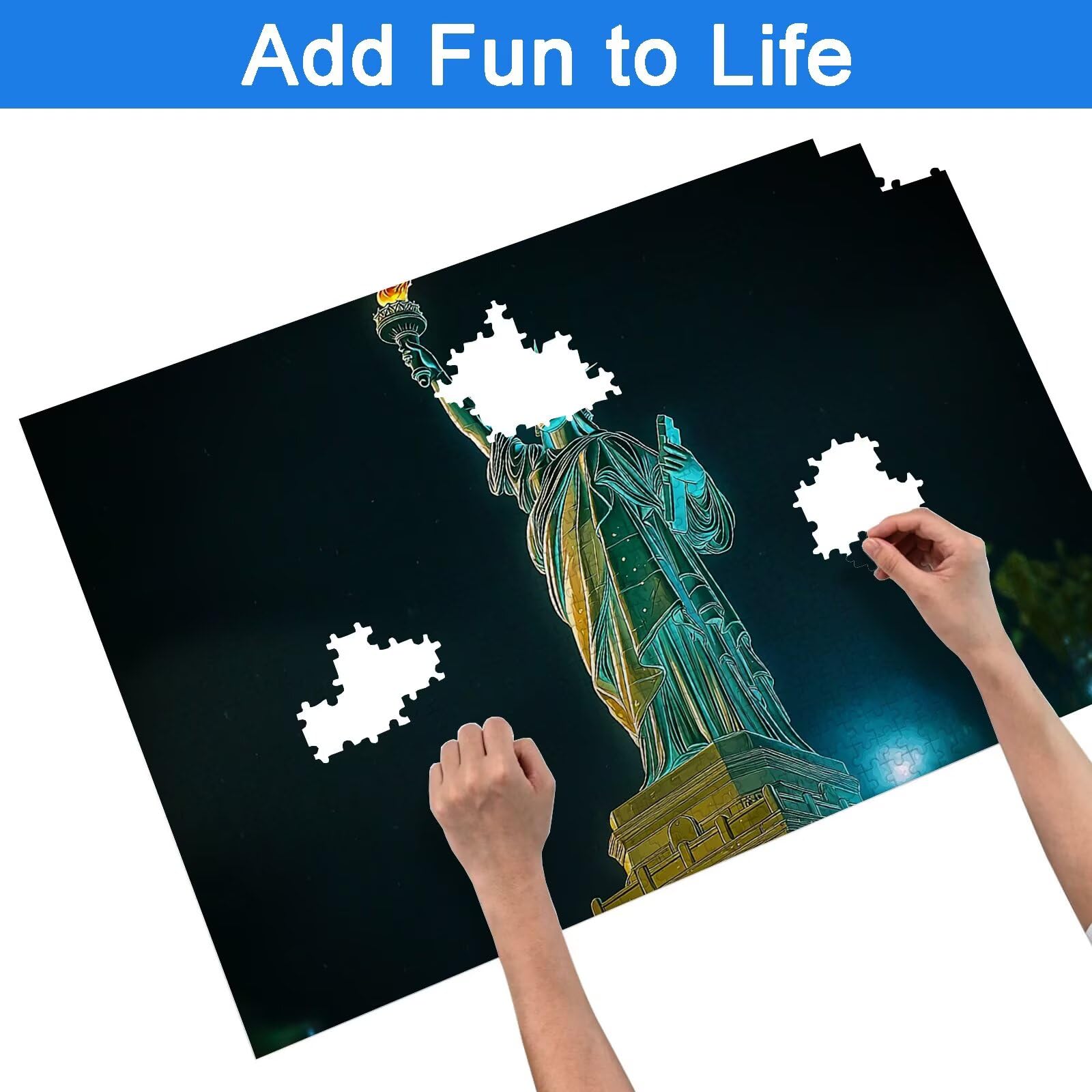 Puzzle 2000 sztuk dla dorosłych dzieci, drewniane puzzle dla dorosłych w Nowym Jorku, trudne puzzle krajobrazowe, rodzinne gry edukacyjne, łamigłówki z pudełkiem do dekoracji domu, prezent dla kobiet