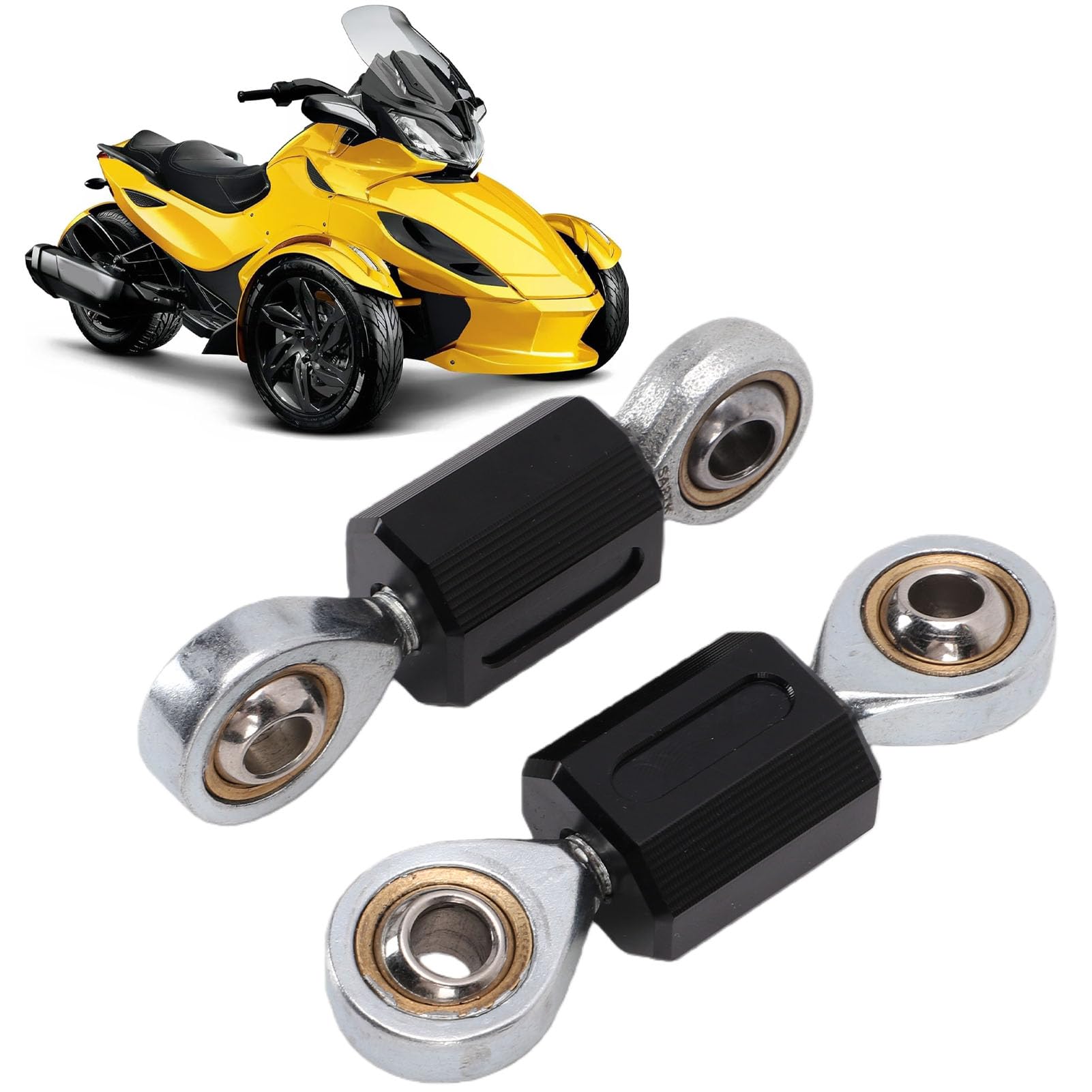 Sway Bar End Links Set, Aluminum Alloy Replacement (Black)