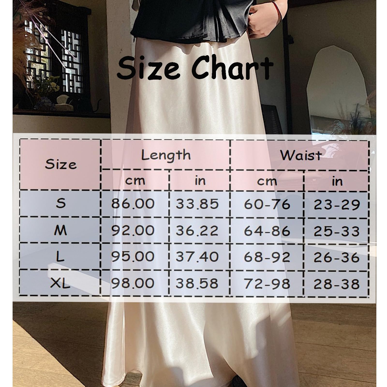 Jupe Longue En Satin Pour Femmes Taille Élastique Lâche Décontracté Taille Haute Ourlet Fluide Hanche Droite Jupes Trapèze En Queue De Poisson