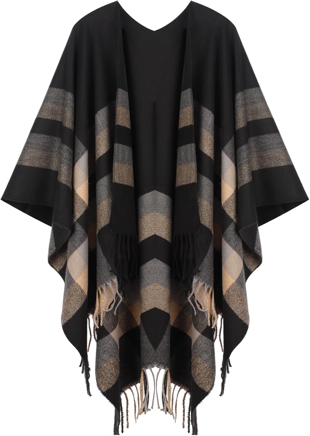 Women’s Shawl Wraps Open Front Poncho Cape Warm Travel Oversized Plaid Sweaters Casual Cardigan Shawls for Fall Winter Women’s Shawl Wraps Open Front Poncho Cape Warm Travel Oversized Plaid Sweaters Casual Cardigan Shawls for Fall Winter