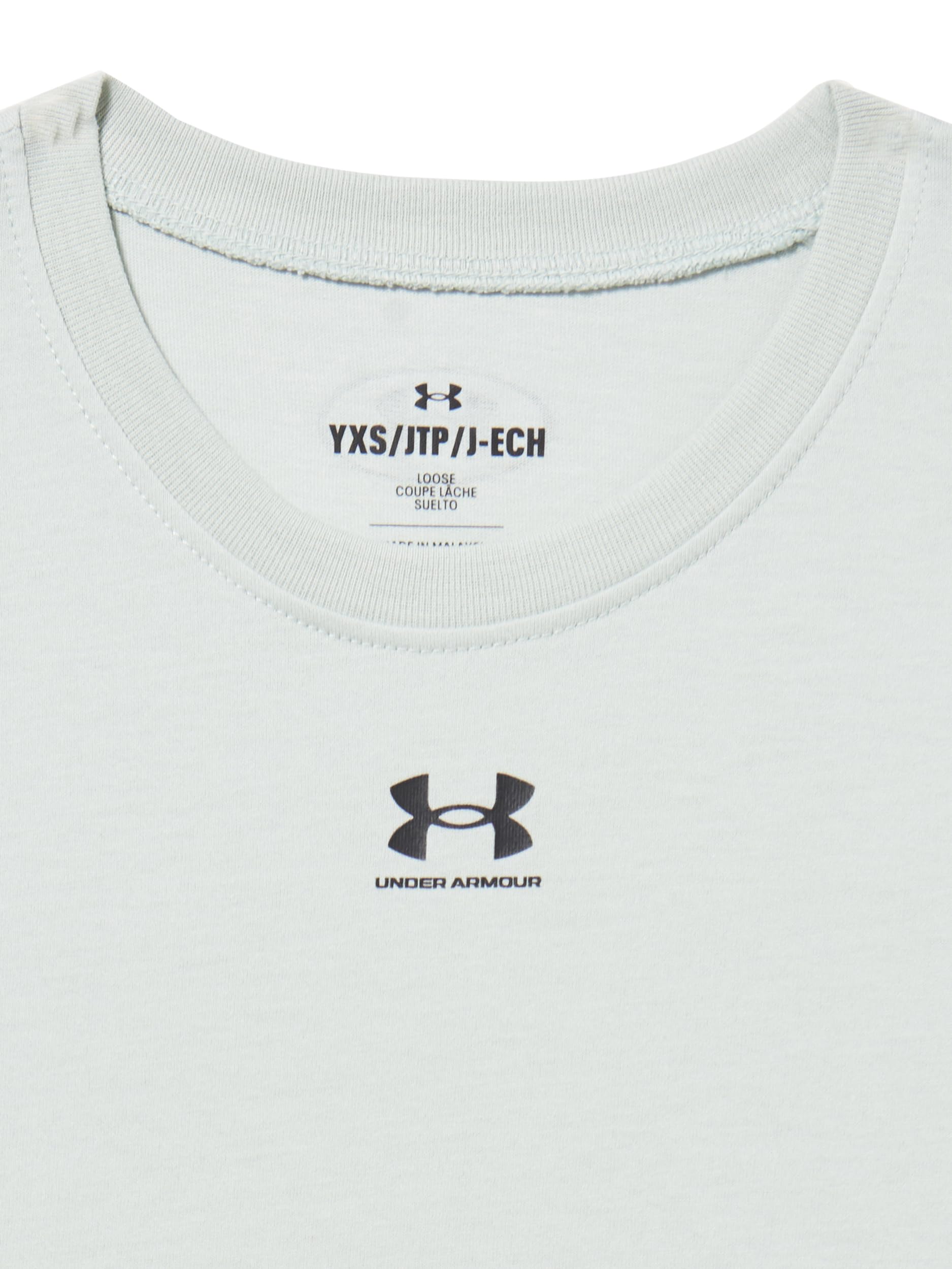 Under Armour Girls Rival Short Sleeve T Shirt, (377) Hydro Green / / Black, Medium