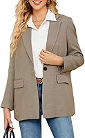 Vista 1 de JASAMBAC Womens Blazers for Work Lapel Open Front Long Sleeve Suit Jackets Work Jacket for Business Lady