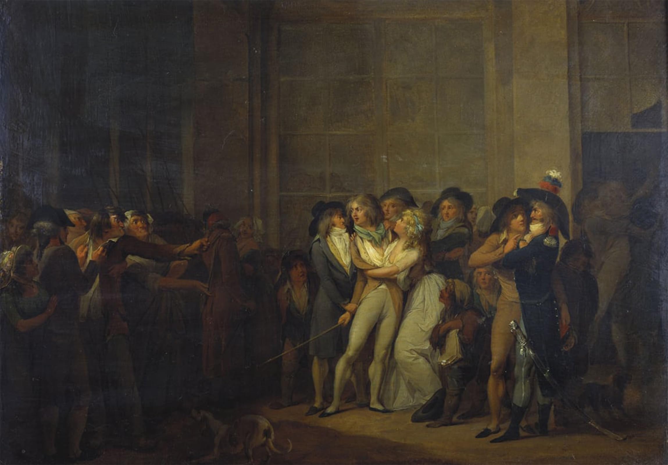 ARTXLXXBN Famous Art Print Poster Vintage Wall Art the Arrest of the Garat by Louis Leopold Boilly Canvas Art Poster for Home Decor 60x90cm