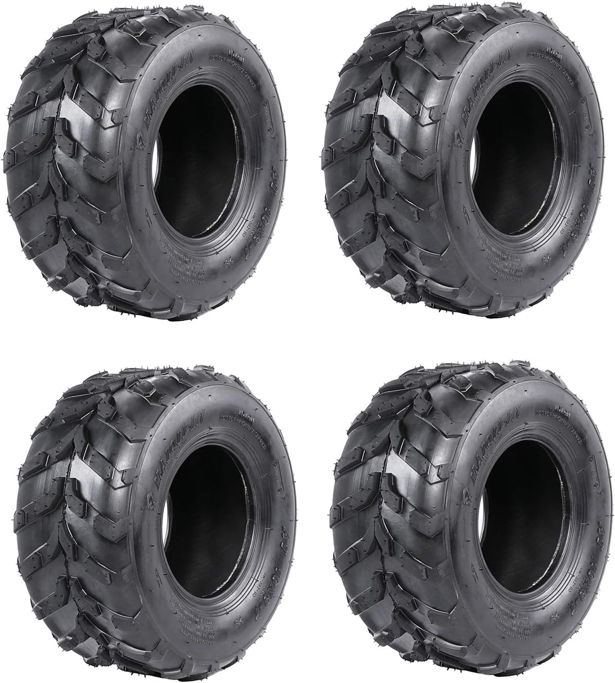 4PCS 16x8-7 | 205/55-7 Tubeless Tire for ATV Go Kart Quad UTV Buggy Wheeler 50cc to 125cc