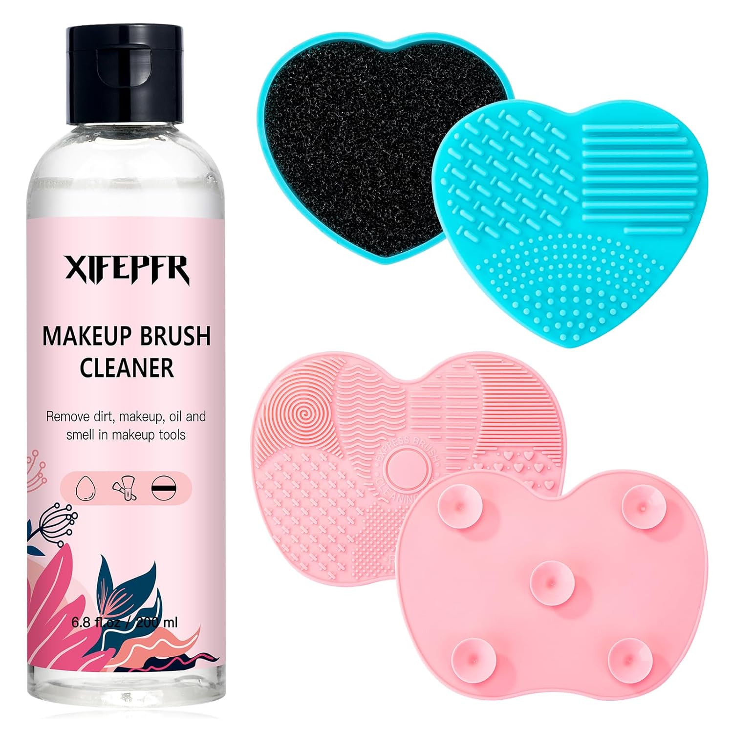 XIFEPFR Makeup Brush Cleaner, 6.8 Fl Oz Make Up Brush