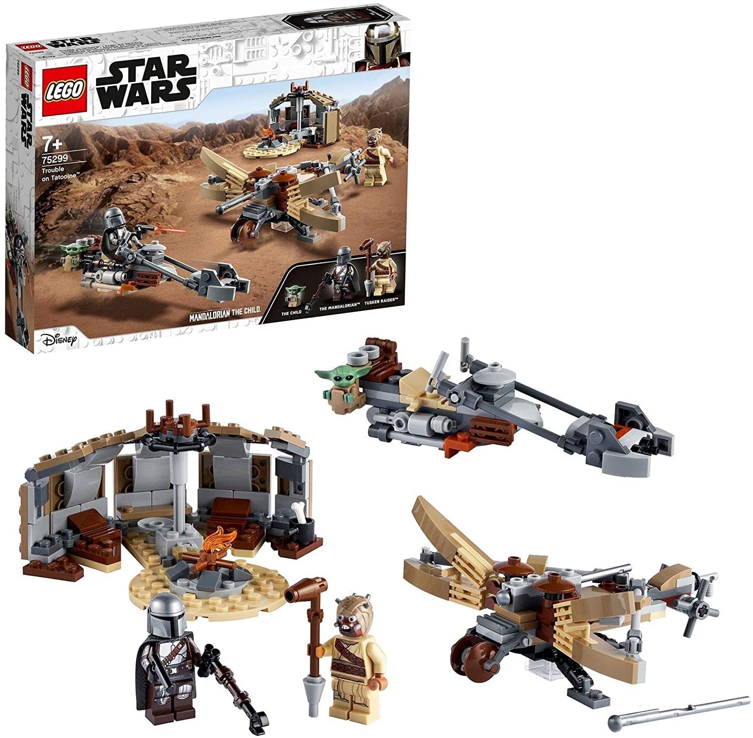 LEGO Star Wars The Mandalorian Tatooine’de Bela 75299 Çocuklar için the Child Figürünü İçeren Muhteşem bir Yapım Oyuncağı (277 Parça)