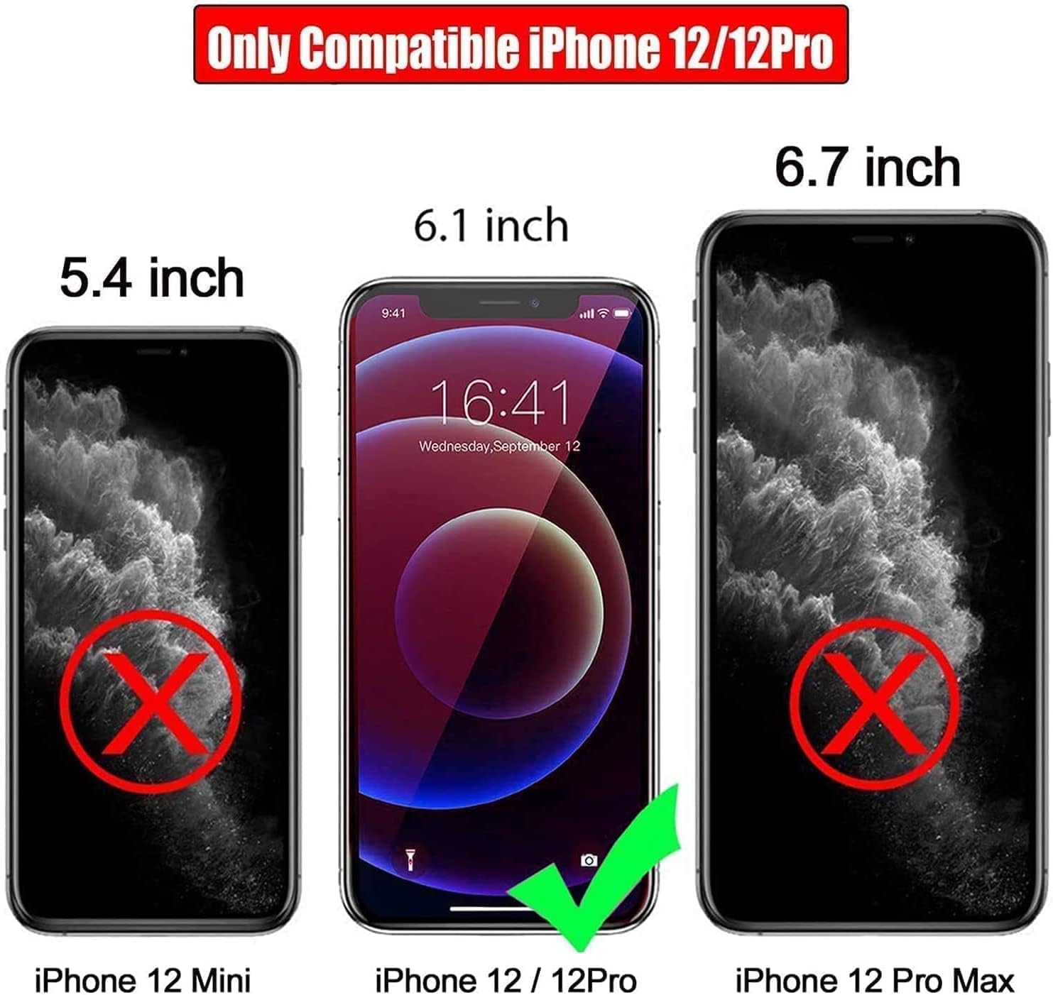 AFTRYOUGO Battery Case for iPhone 12/12 Pro(6.1 inch), 7000mAh Portable Protective Backup Qi Wireless Charging Case for Bumper