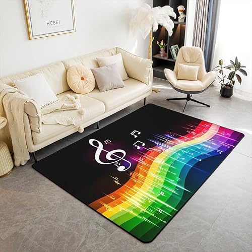 Miniatura 19 de jejeloiu Alfombras con estampado de radio Boombox para sala de estar, dormitorio, para niños y niñas, alfombra decorativa retro de 3 x 5 pies, Azul