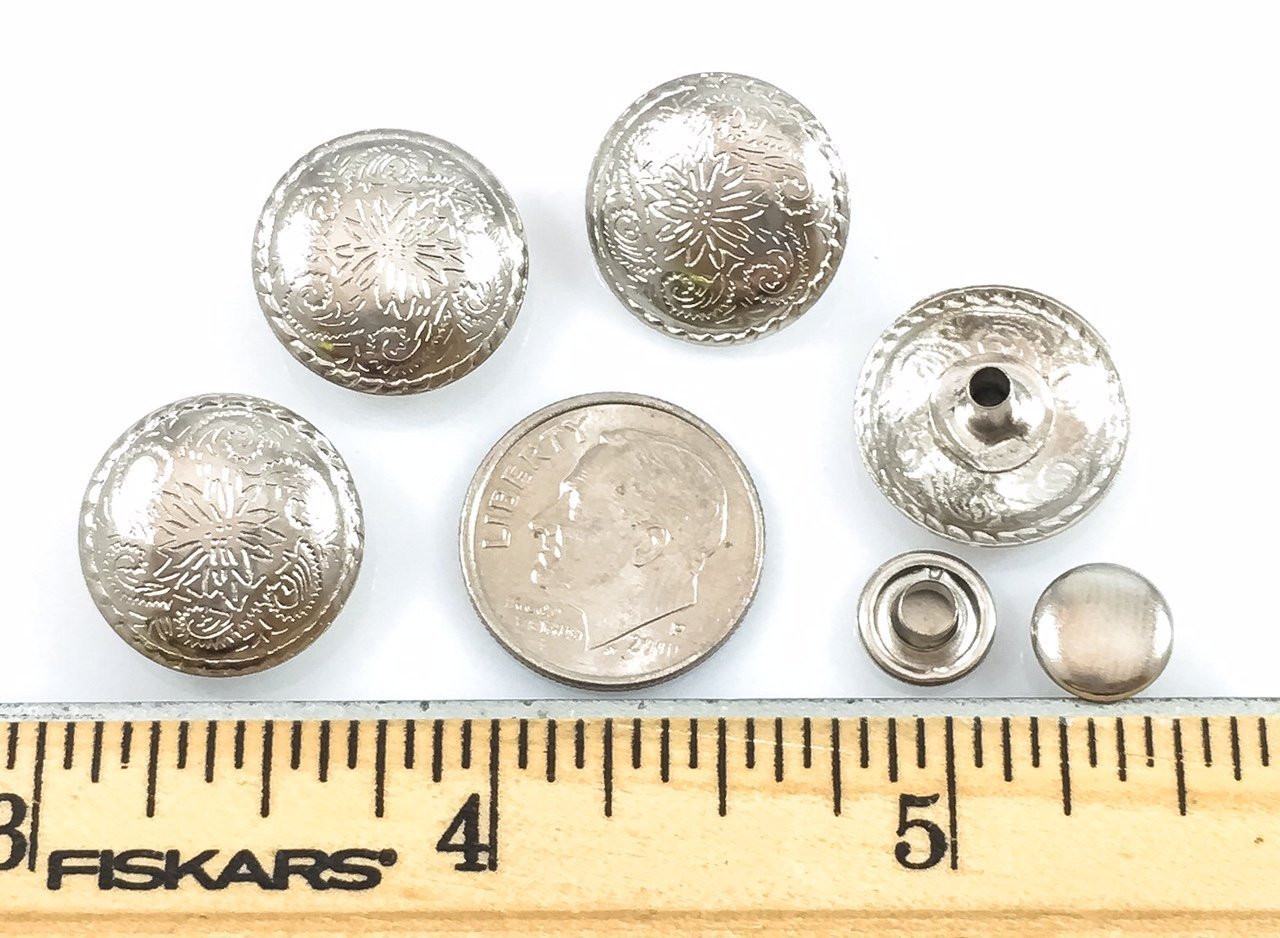 Conchos rope edge 1/2 pour personnaliser une veste en cuir ou une ceinture