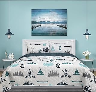 S & Co. Quilt 3PC Set K Signature Print