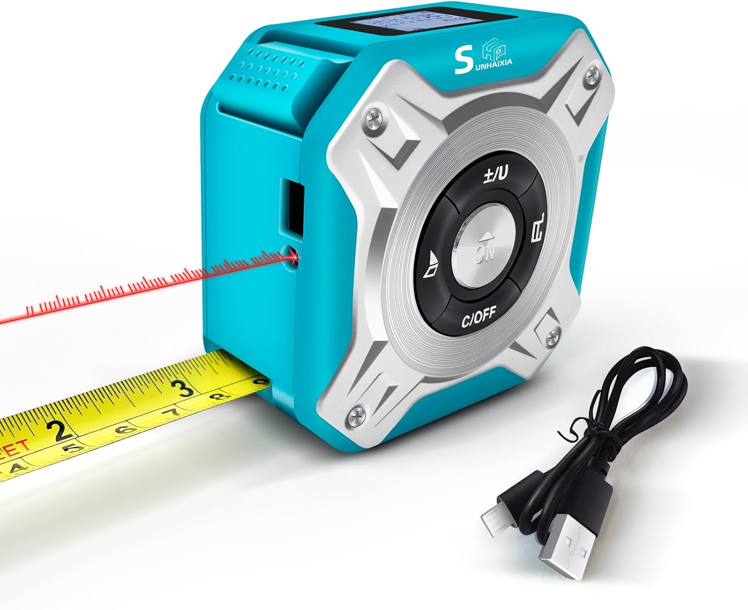 2 in 1 Digital Laser Tape Measure | 130ft/40m Laser Distance Meter ...