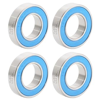 6902 VRS MAX Cartridge Bearings, Size 15x28x7mm Chrome Steel Blue Sealed with Grease, 6902LLU Cart Full Balls Bearing for Bike Hubs Pivot, Pick of 4Pcs