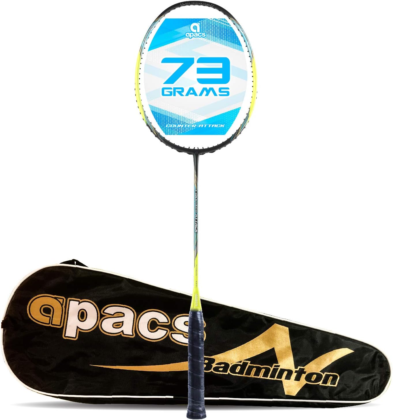 APACS Counter Attack Unstrung Badminton Racquet (Green Black)