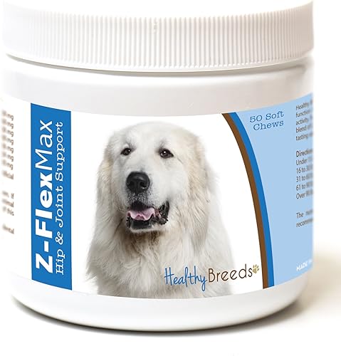 Healthy Breeds Great Pyrenees Z-Flex Max - Masticables suaves para cadera y articulaciones, 50 unidades