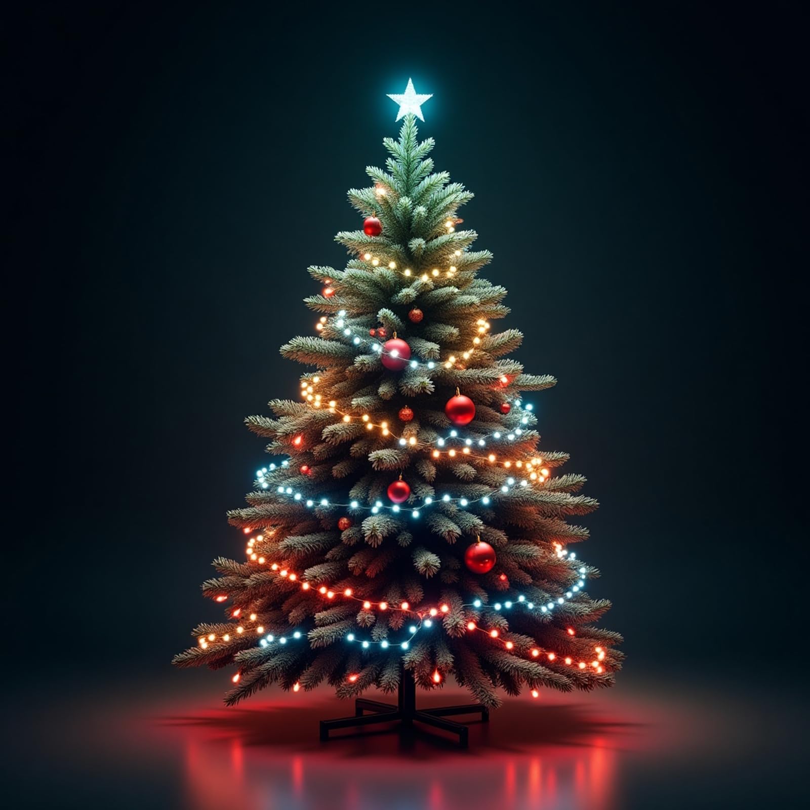 Luces LED de Navidad S7 de 35 pies para exteriores, alambre verde blanco frío, tira de luces de Navidad para interiores y exteriores, decoración de árbol y patio, certificación UL (blanco frío, 100)