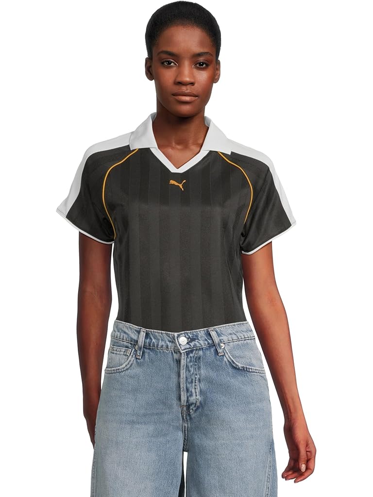Black PUMA T7 Relaxed Soccer Jersey