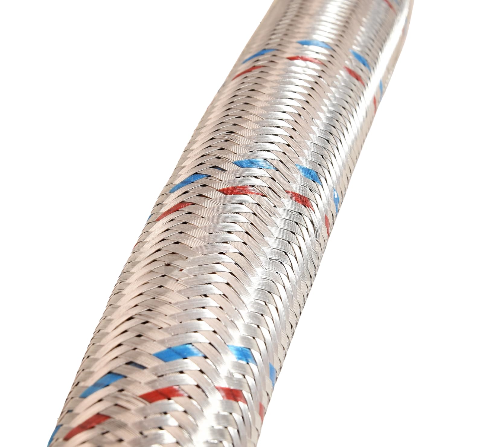 Tubo Flessibile 1/2 AG 1/2 &Uuml;M Tubo Flessibile Blindato Per Acqua Potabile 1/2" - Curva A 90&deg;, Lunghezze Da 30cm A 2m Connessione Acqua DN13