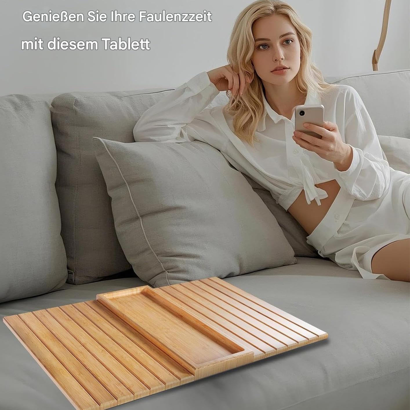 Bandeja de sofá con reposabrazos, diseño antideslizante, soporte para bebidas y mando a distancia/soporte para teléfono, accesorio de sofá reclinable, ideal para tazas de café y aperitivos
