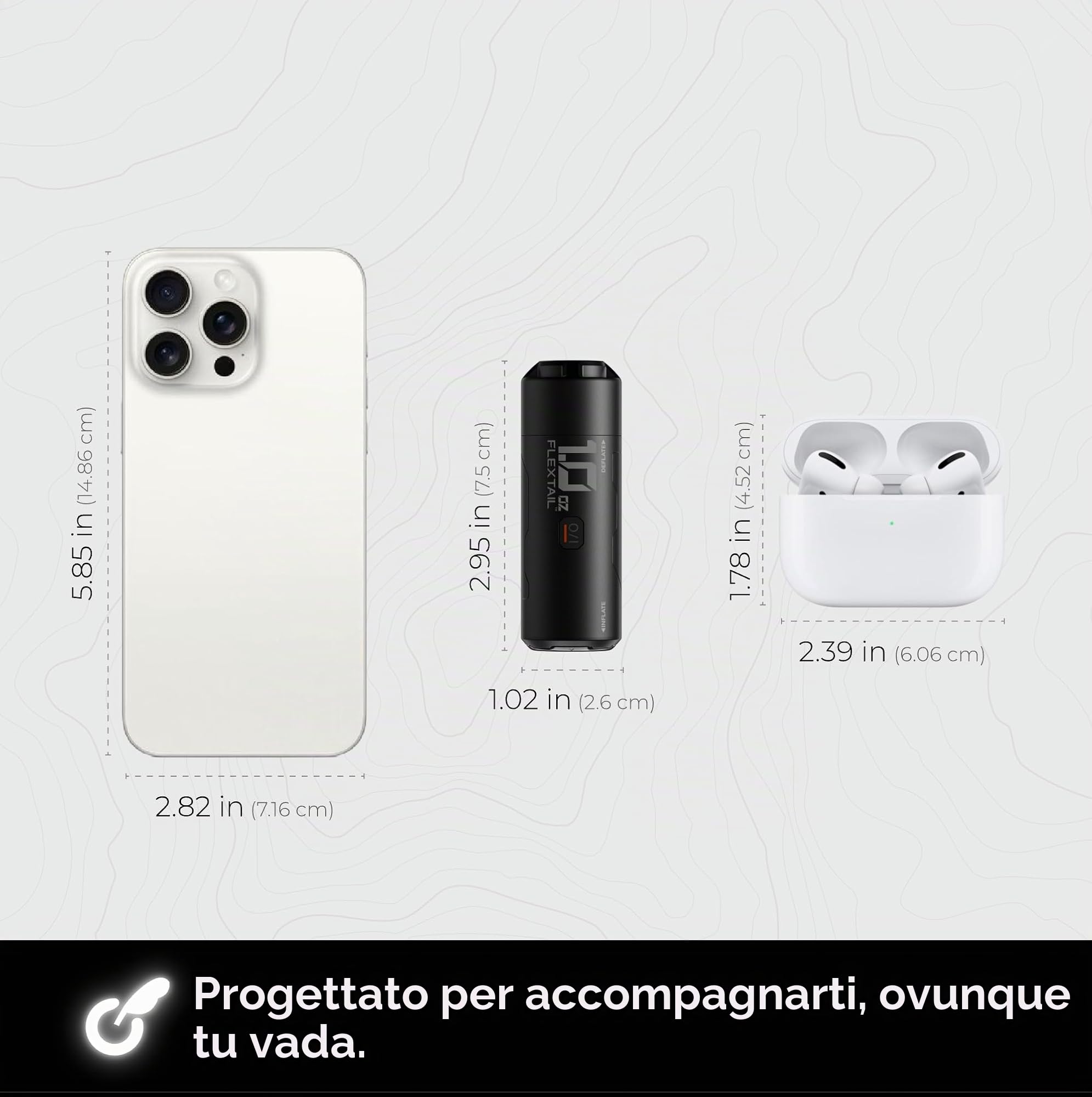 FLEXTAILGEAR Zero Pump 2, Mini Pompa Aria Elettrica, 28g Ricaricabile per Materassini, Batteria Intercambiabile, 6 Ugelli, 3.5kPa 200L/min Gonfiaggio e Sgonfiaggio Rapido per Campeggio