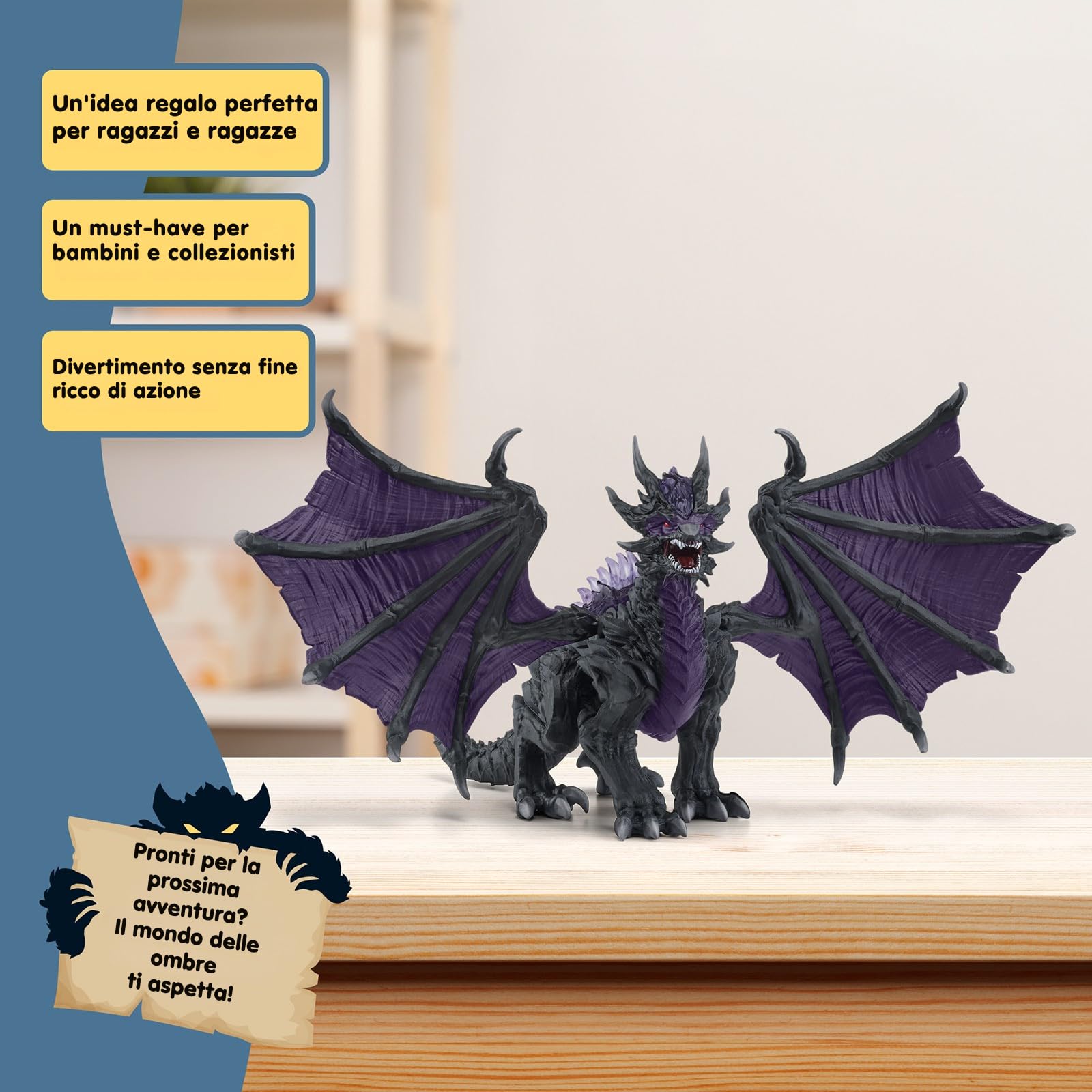 Schleich ELDRADOR | Drago dell'ombra 70152 | 19 x 22 x 13 cm