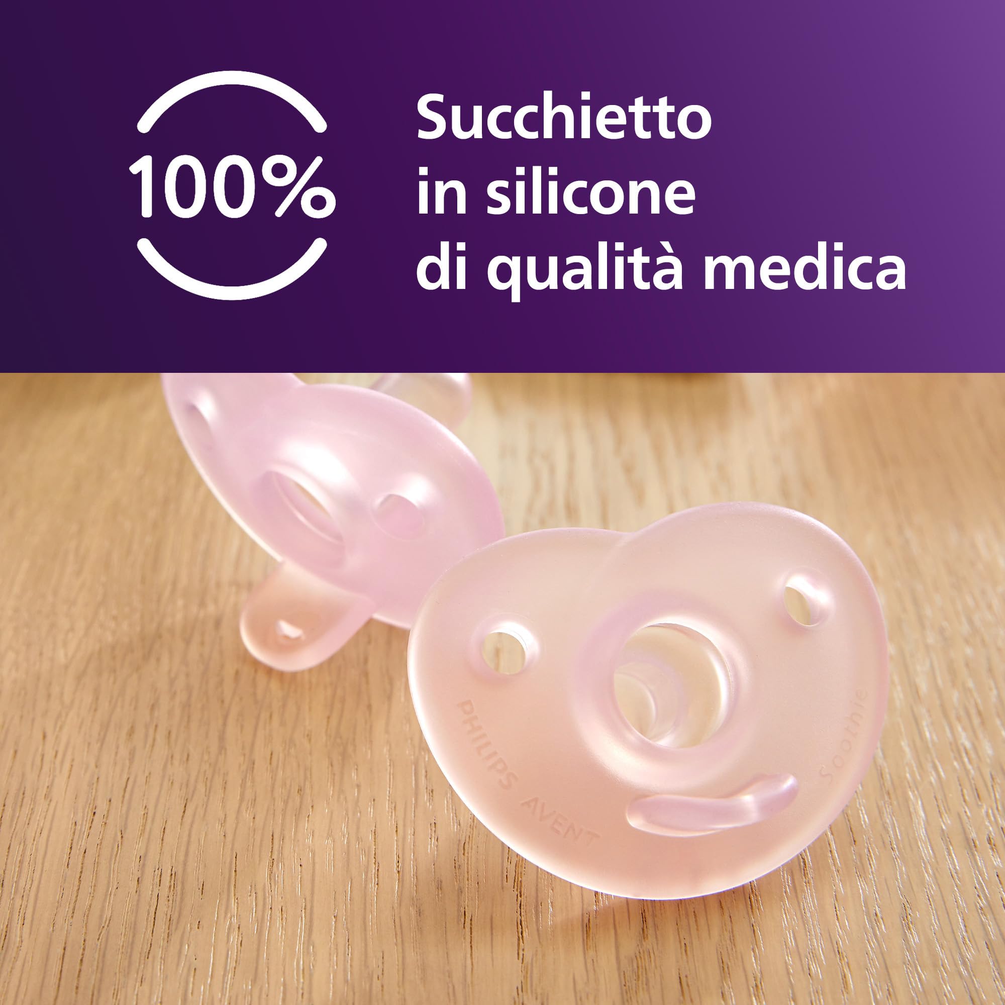 Philips Avent Soothie chupetes silicona una pieza recién nacidos tetina flexible reduce presión dientes boca sin BPA paquete 2 SCF099/27