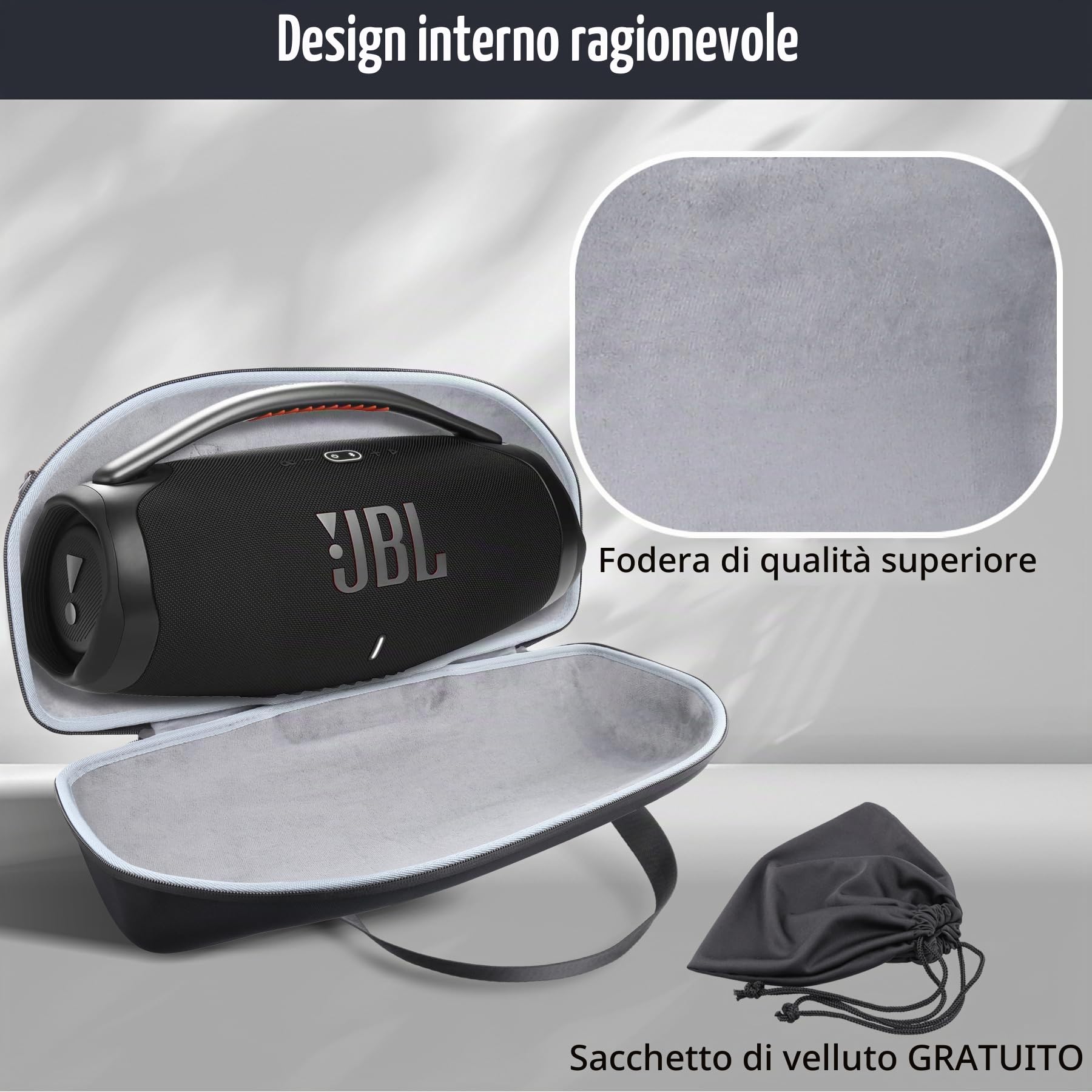 co2CREA Borsa per JBL Boombox 3/2 Altoparlante Bluetooth Portatile