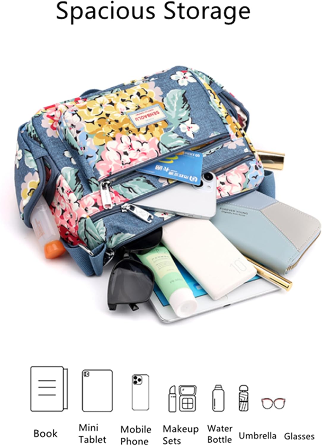 Shoulder Bags for Women Nylon Crossbody Bags Waterproof Lightweight Messenger Purses and Handbags - Image 7