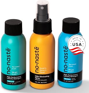 Nonaste Travel Odor Eliminator & Laundry Detergent Kit, TSA, 3 oz, Pk 3