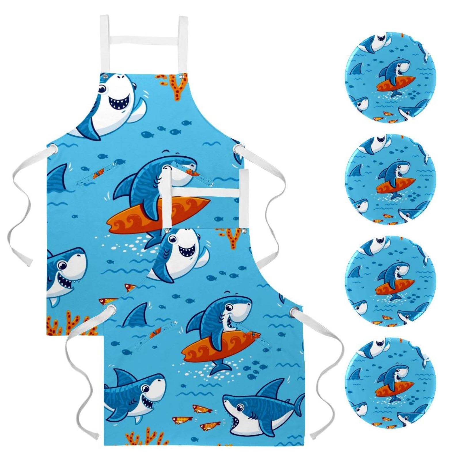 Tablier de cuisine et de nettoyage multicolore pour protéger vos vêtements
