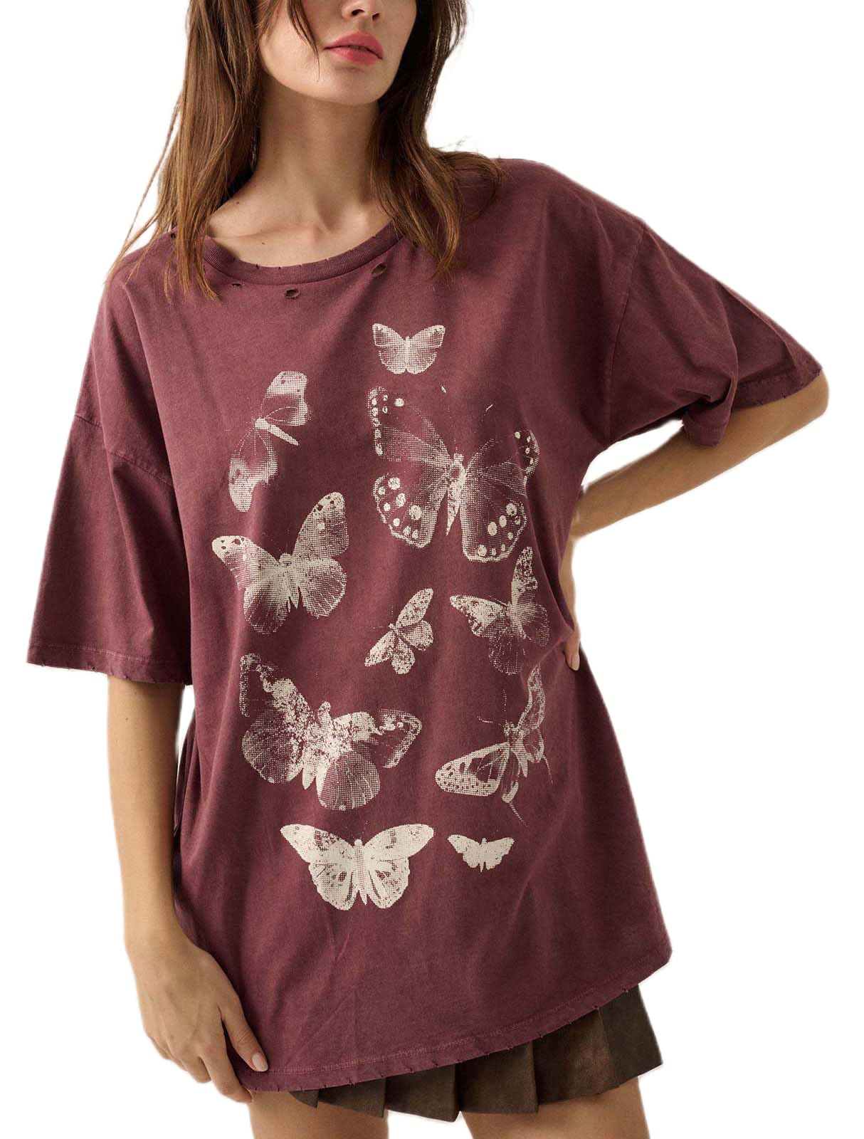 Y2K Oversized Tshirts Women Cute Vintage Graphic Short Sleeve Baggy Tee Shirt Summer Aesthetic Retro Loose Fit Tops