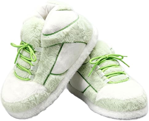 Unisex Fuzzy Fluffy Sneaker Slippers for Men, Women & Teens - One Size