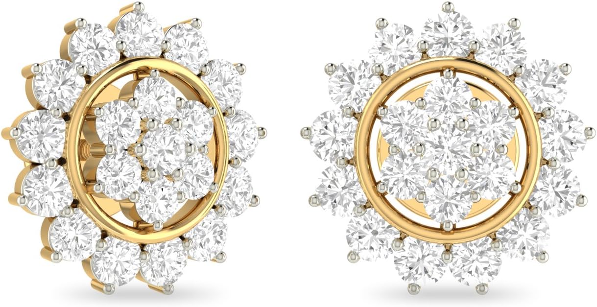 PC Jeweller The Calandra 18KT Yellow Gold & Diamond Earring