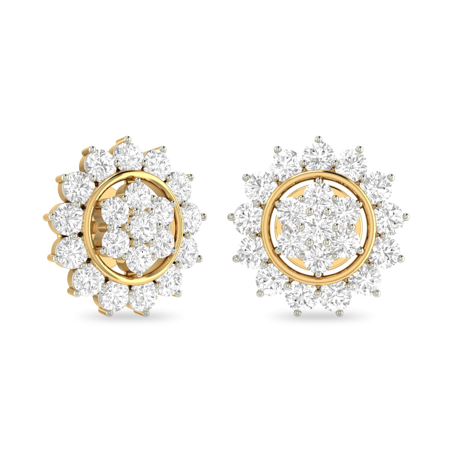 PC Jeweller The Calandra 18KT Yellow Gold & Diamond Earring