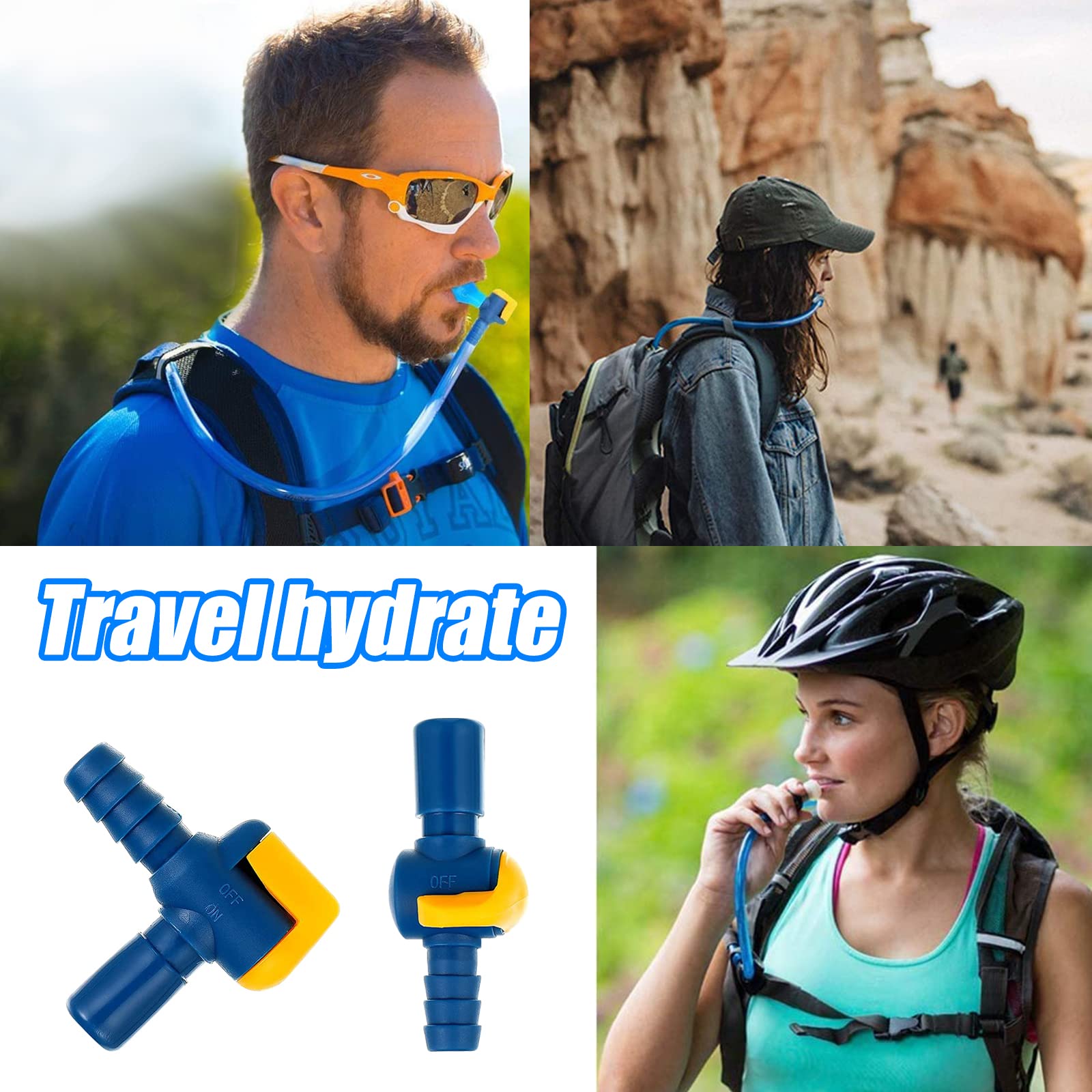 Bite Valve, 6 boccaglio in silicone con 1 tubo, per alpinismo, campeggio, attività all'aperto e serbatoio