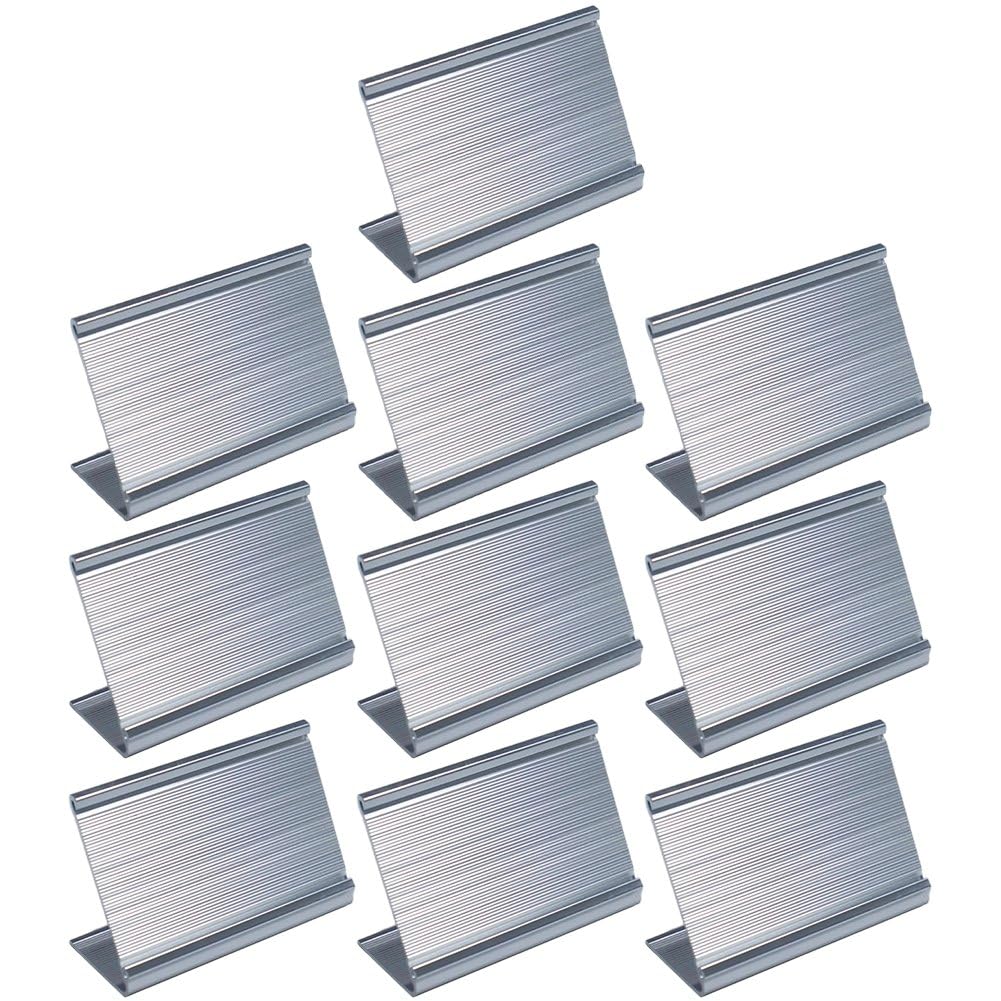 Présentoirs aluminium pour cartes de visite stables contre la chute