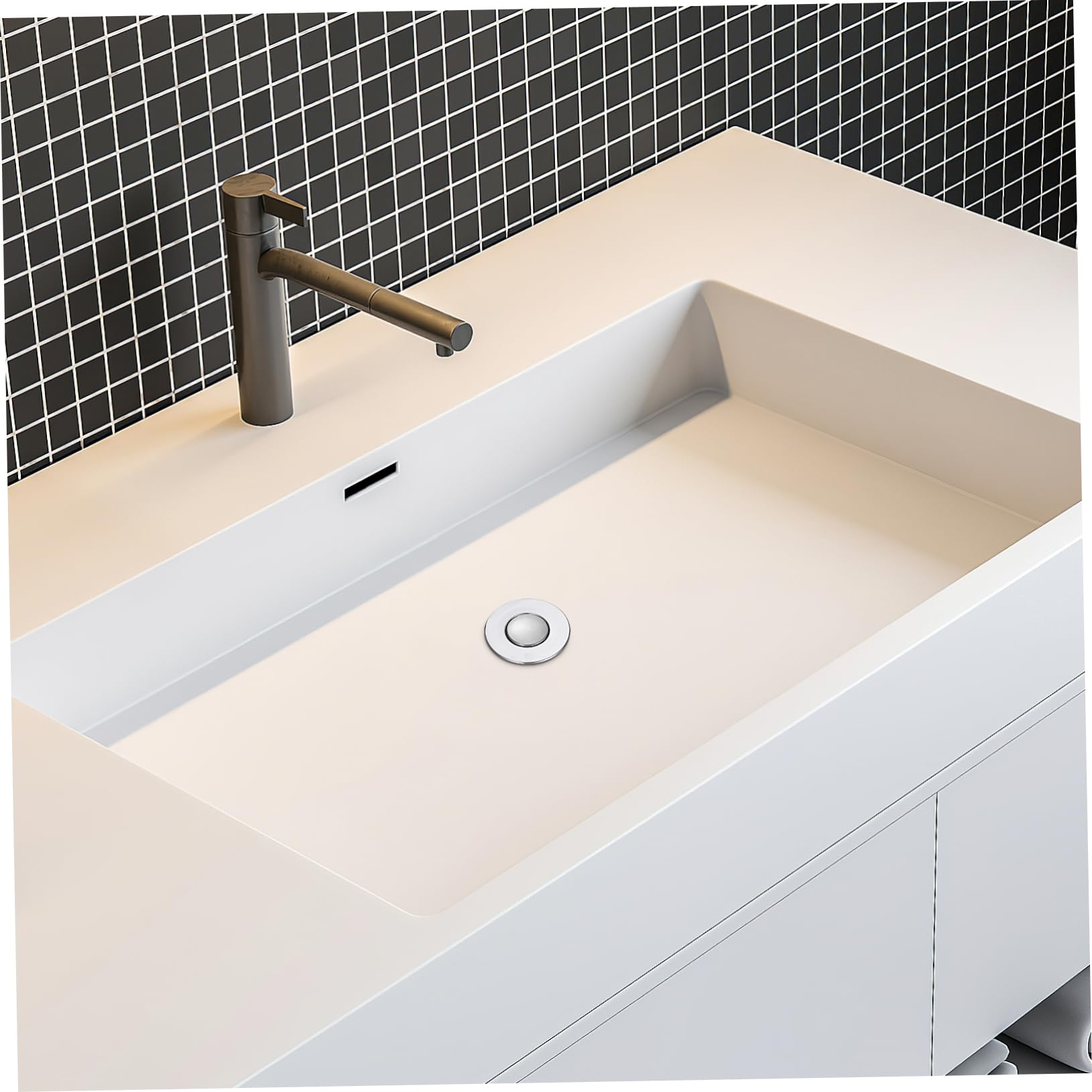 COLLBATH Tapón De Desagüe para Lavabo Núcleo De Rebote Tipo Empuje Tapón De Lavabo De Filtro De Desagüe Adecuado para Baño y Cocina