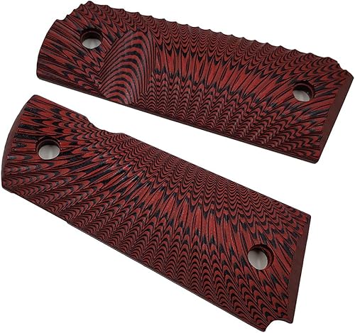 Miniatura 5 de Cool Hand 1911 G10 Grips tornillos de pistola negros incluidos compactosoficialesKimber Ultra Carry ii textura Sunburst con corte de seguridad Ambi