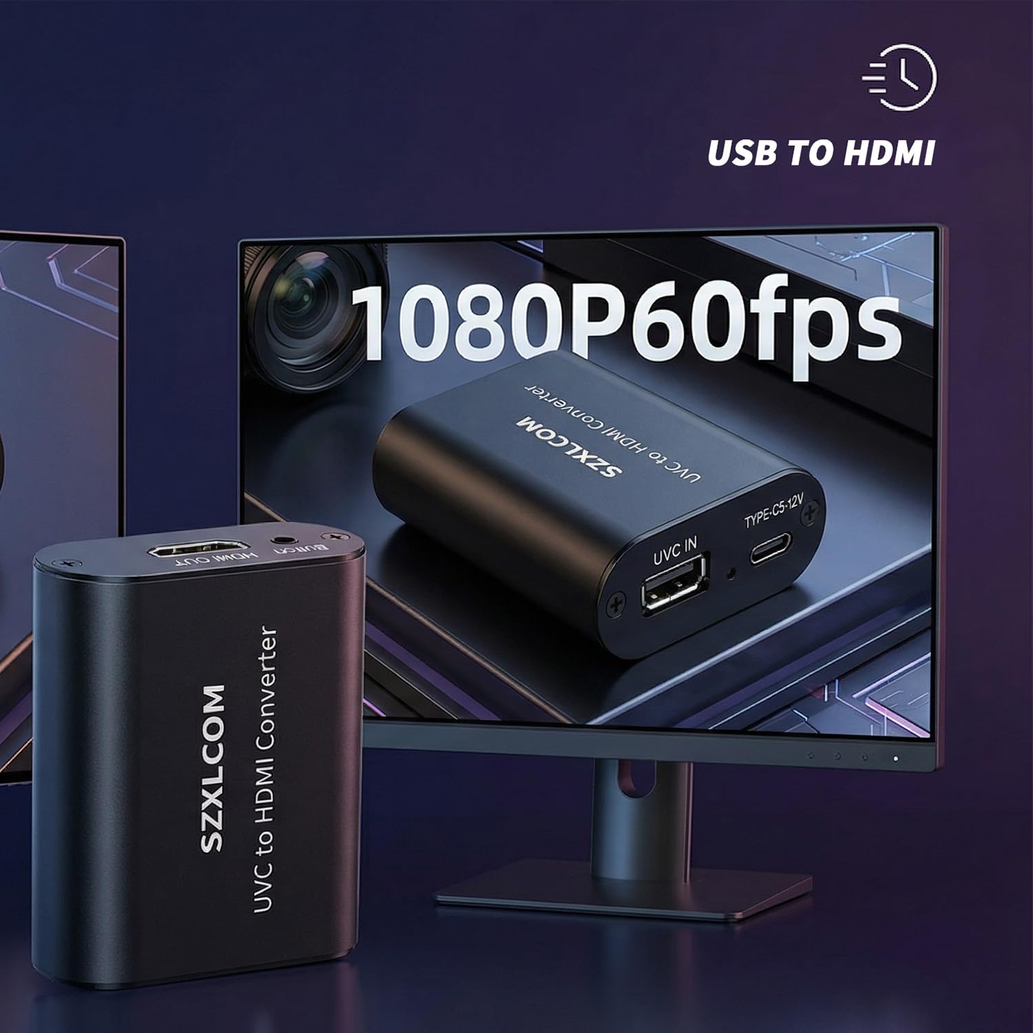 Amazon | SZXLCOM USB - HDMIアダプター UVCカメラ、ウェブカメラから