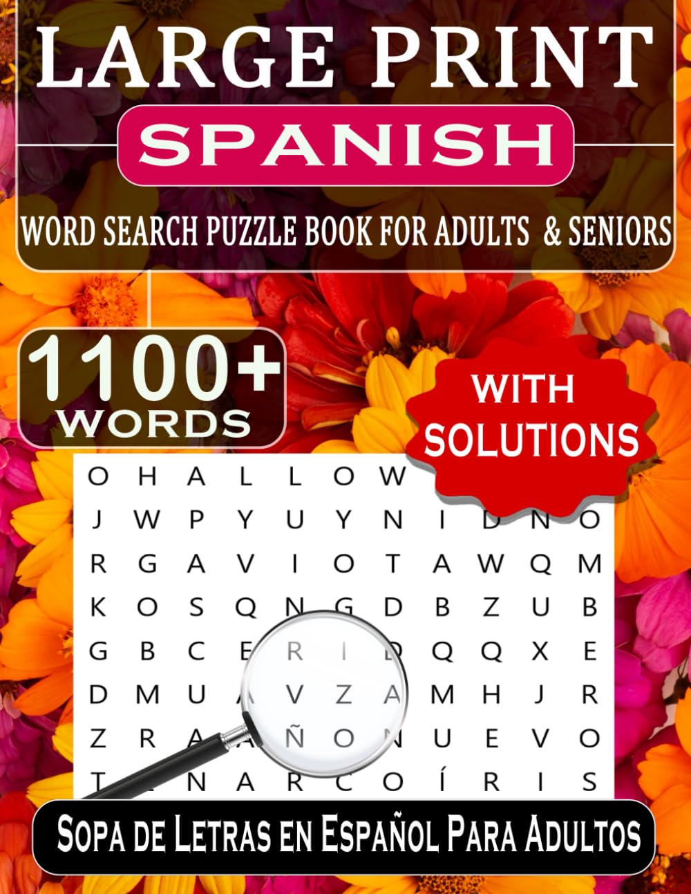 Large Print Spanish Word Search For Adults & Seniors: Spanish Word ...