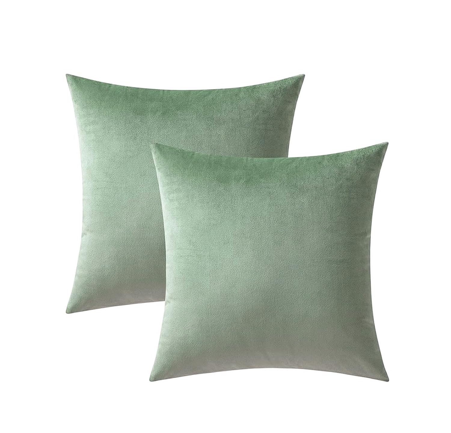 VAKADO Cushion Covers 50X50 Set of 2 Sage Green Decorative Outdoor Decor Throw Pillow Covers Couch Euro Pillowcases Home Bed Decoration for Sofa Bedroom Office — image 1