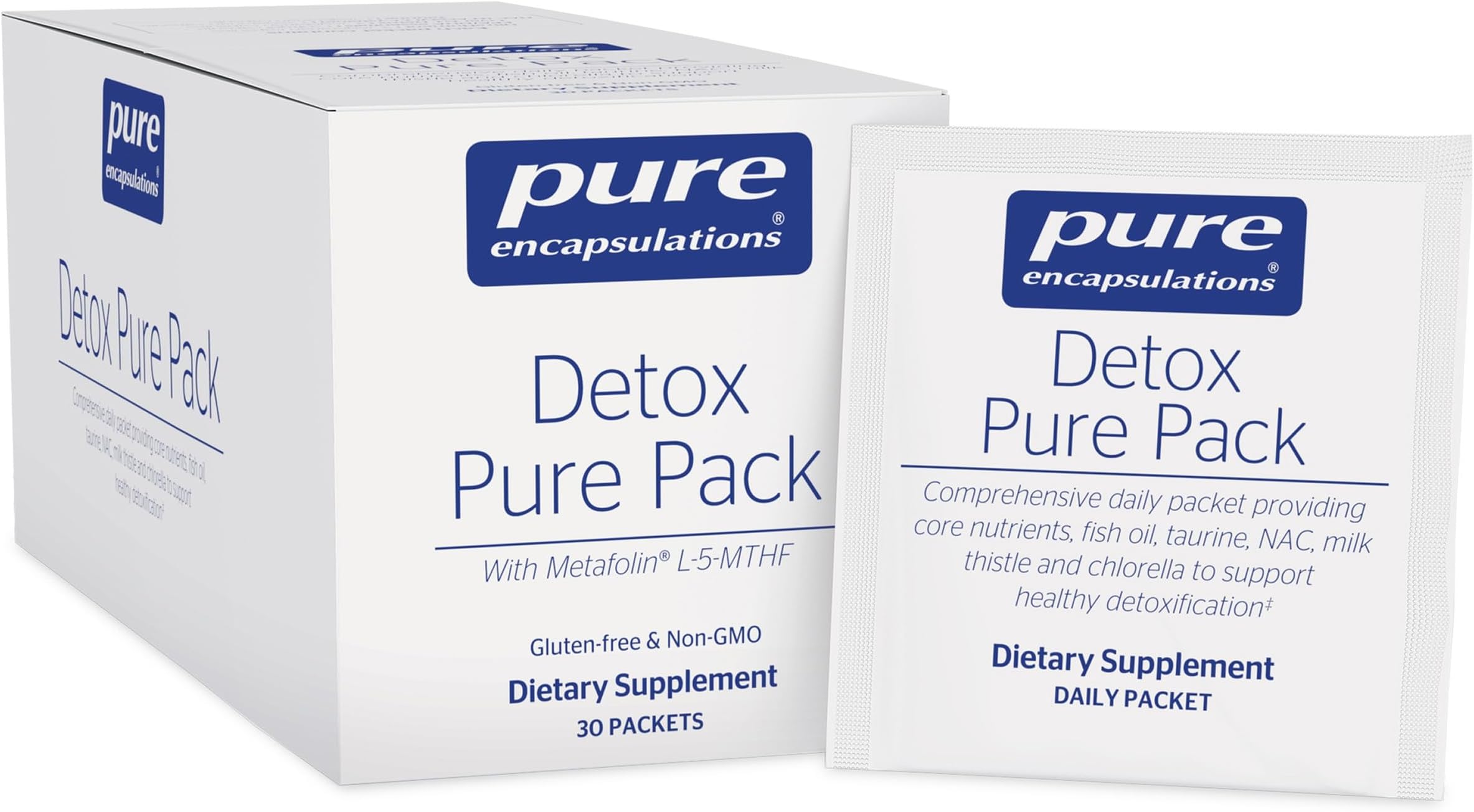 Detox Pure Pack | Daily Packet With Metafolin L-5|MTHF | 30 Packets