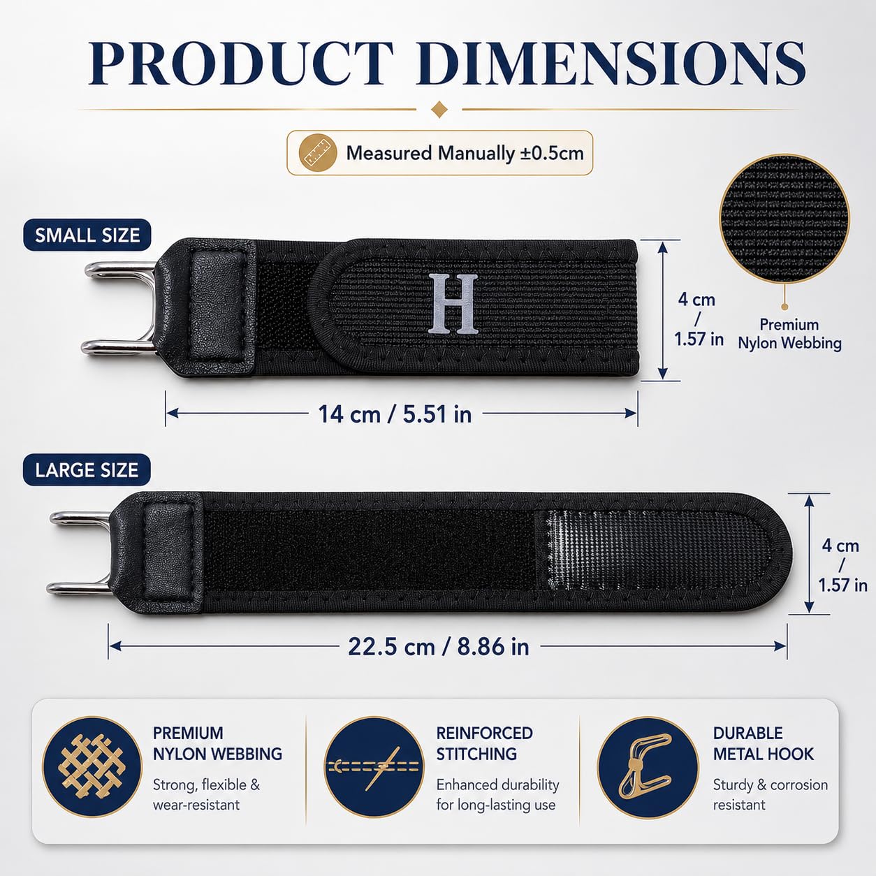 HEAVY DRIVER 2PCS Buckleless Belt Hook Set | Elastic Waistband Adjuster with Metal Hook & Hook Loop Closure for Jeans, Trousers, Workwear, Casual Wear & Daily Use, Black 3