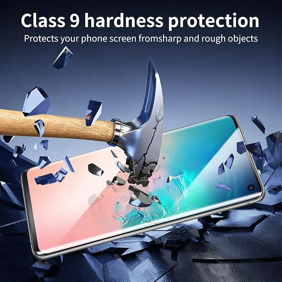 3-Pack Screen Protector for Samsung Galaxy S10, 3D Curved Edge, High Transparent 9H Hardness, Anti-Scratch, Bubble-Free Installation