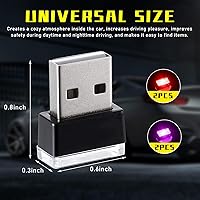 Vista 66 de Augeny 4 lámparas LED USB para el interior del automóvil, luz nocturna decorativa USB enchufable, kit de iluminación ambiental portátil, accesorios