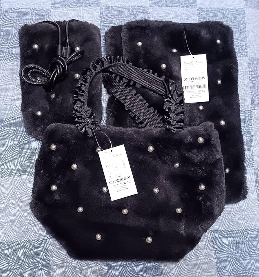 Amazon.co.jp: tiedeur フェイクファー バッグ マフラー 3点