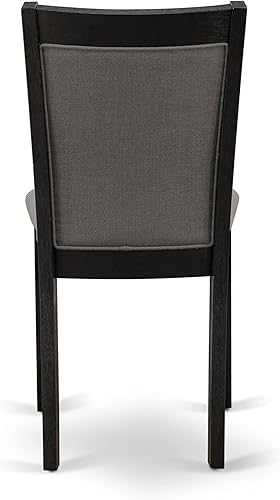 Vista 9 de East West Furniture HBMZ5-AB6-50 - Juego de comedor de 5 piezas, incluye una mesa de comedor redonda con pedestal y 4 sillas de comedor Parson