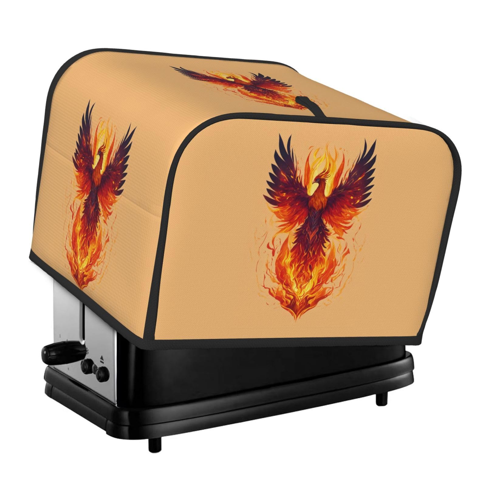 Phoenix Print 4-Slice Toaster Cover Dustproof Waterproof Kitchen Appliance Protector For Bread