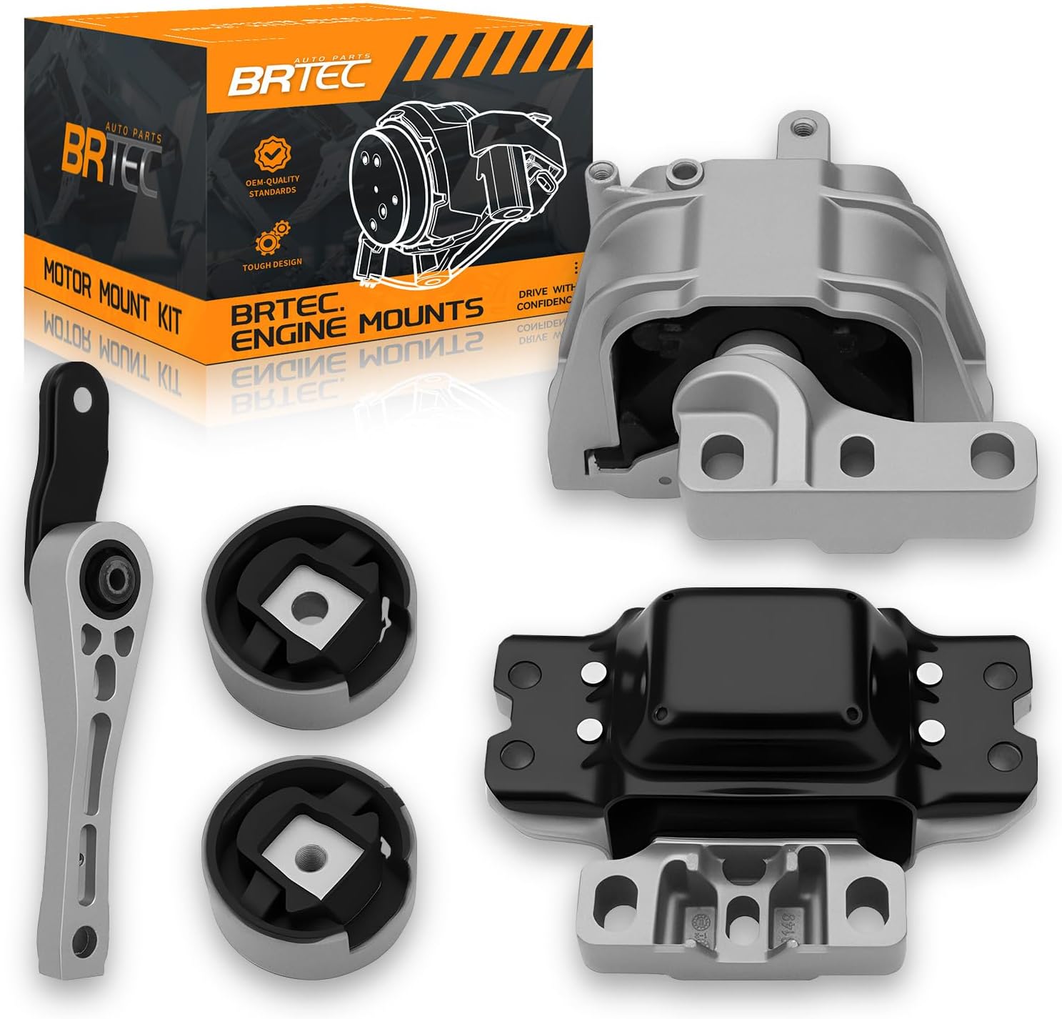 5PCS Engine Motor Mount & Hydraulic Transmission Mount Set for Volkswagen GTI & Audi A3 2.0L 2006 2007 2008 2009 2010 2011 2012 2013