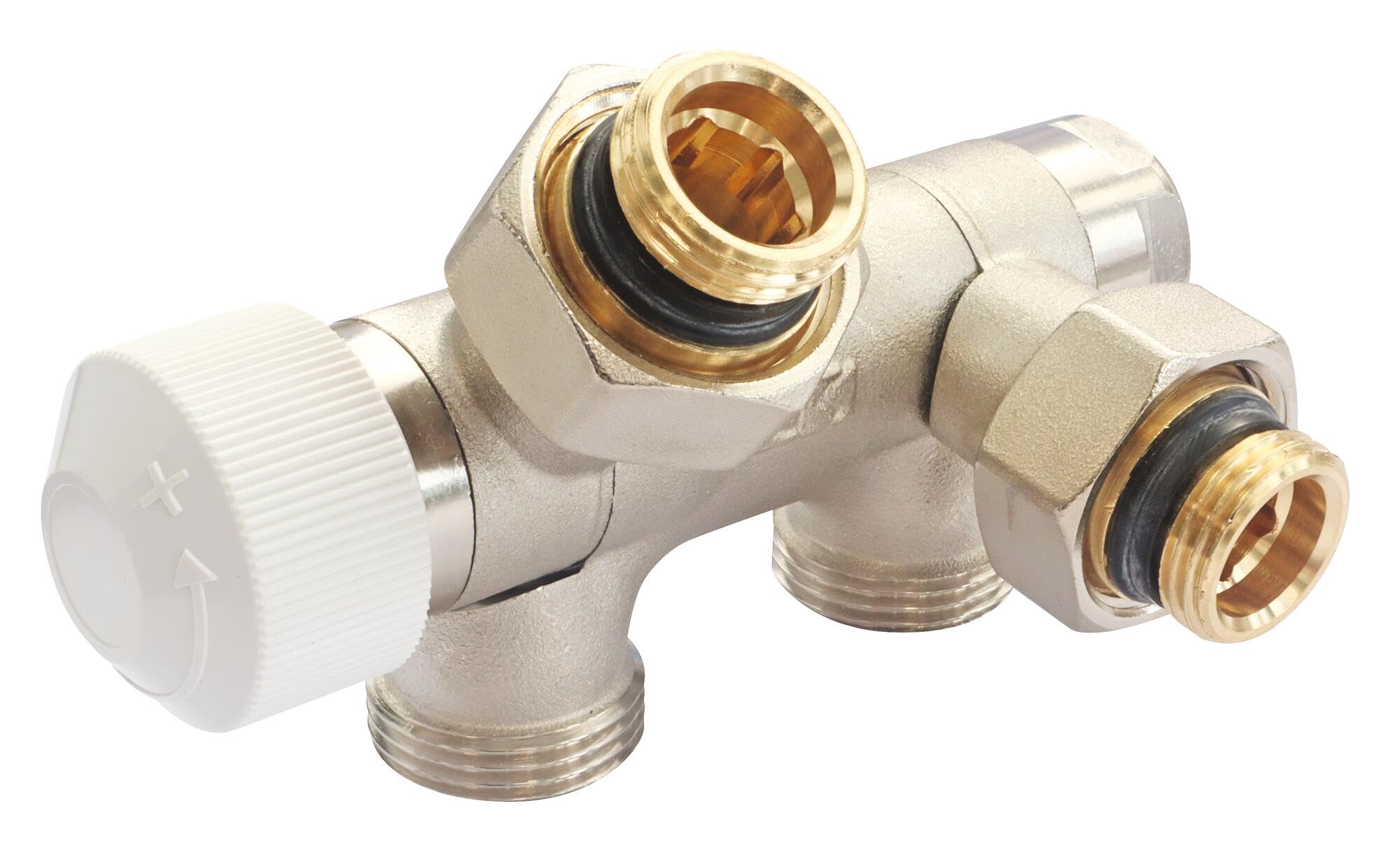 SOMATHERM DLA CIEBIE - 1/2" (15x21) męski, regulowany termostatyczny rozdzielacz do grzejników, łatwy montaż, wymienna nasadka, elegancki design, precyzyjna regulacja temperatury